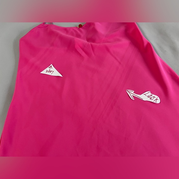 VTG Josie Natori Chemise Slip Nightie Embroidered Slip Dress‎ Womens Small Pink - Picture 10 of 11